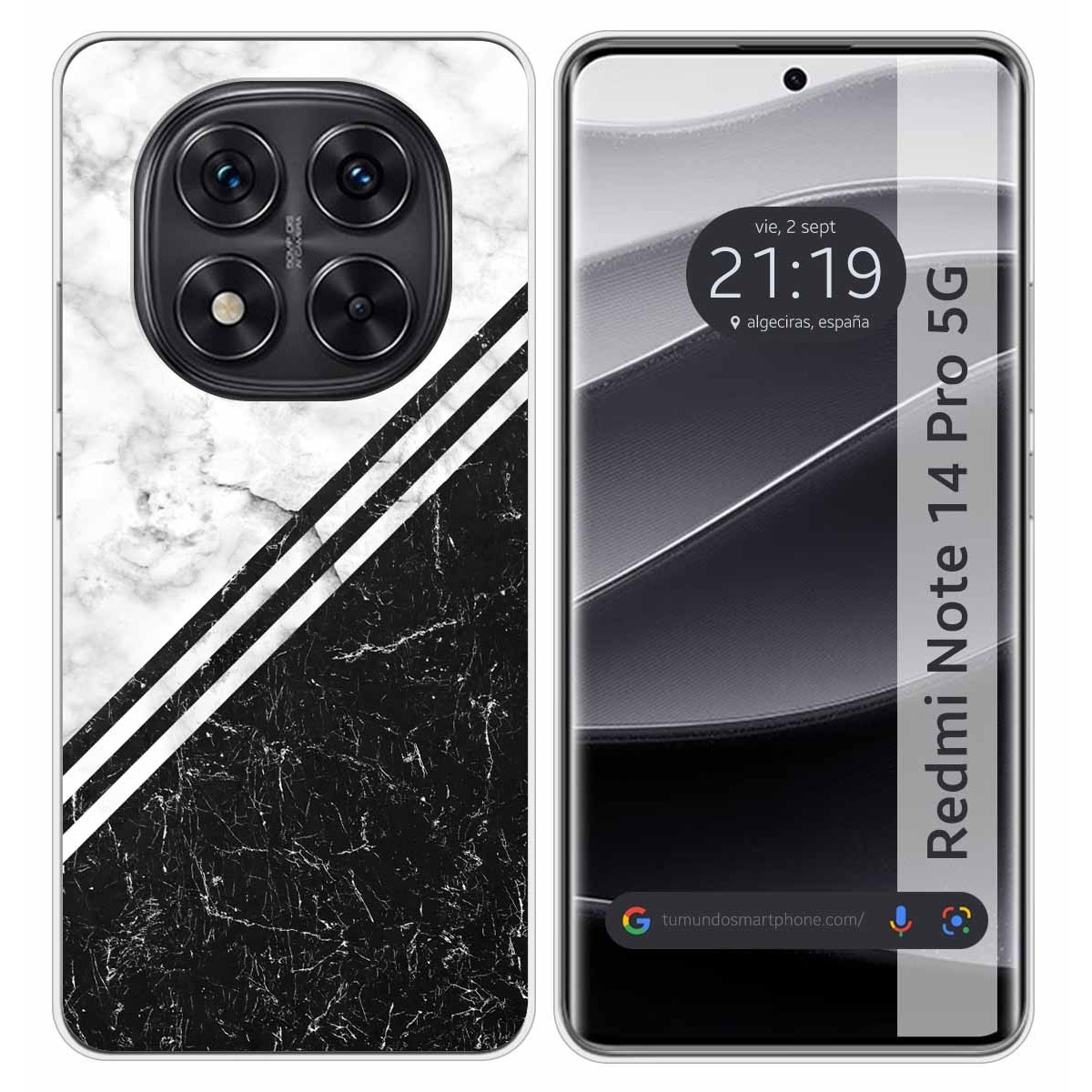 Funda Silicona para Xiaomi Redmi Note 14 Pro 5G diseño Mármol 01 Dibujos