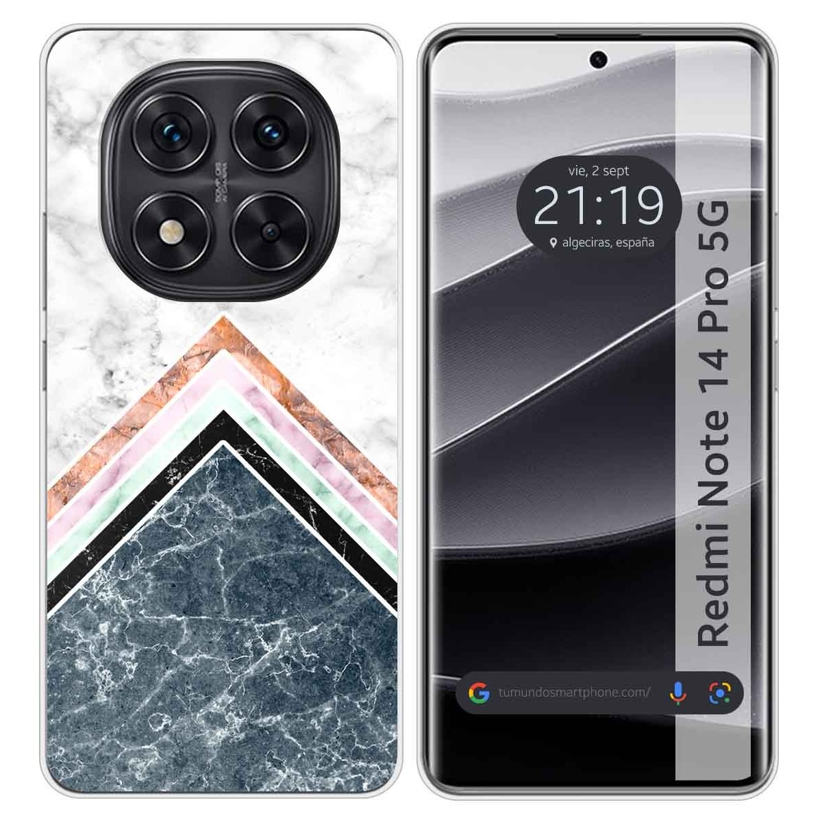 Funda Silicona para Xiaomi Redmi Note 14 Pro 5G diseño Mármol 05 Dibujos