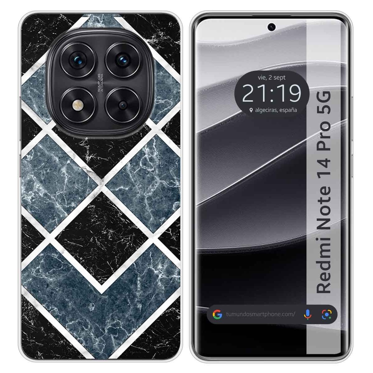 Funda Silicona para Xiaomi Redmi Note 14 Pro 5G diseño Mármol 06 Dibujos