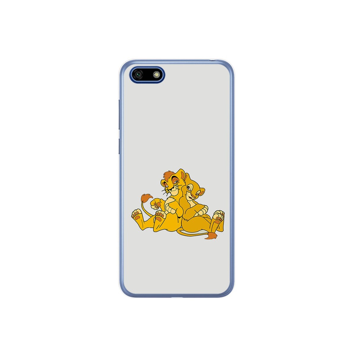 Funda Gel Tpu para Huawei Honor 7S / Y5 2018 Diseño Leones Dibujos