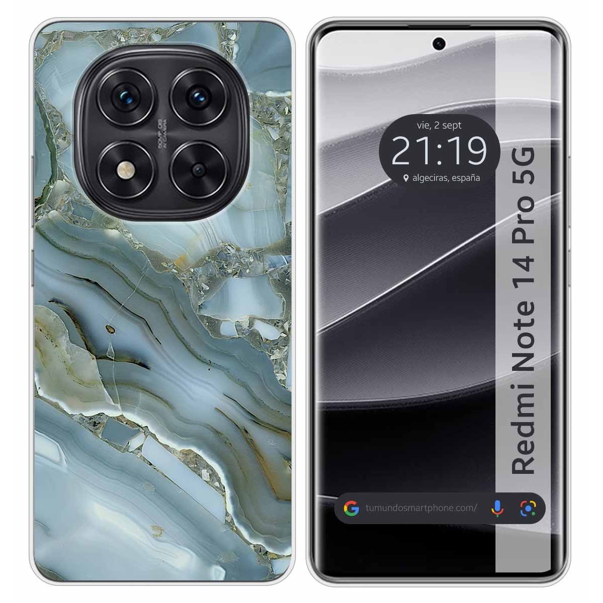 Funda Silicona para Xiaomi Redmi Note 14 Pro 5G diseño Mármol 09 Dibujos