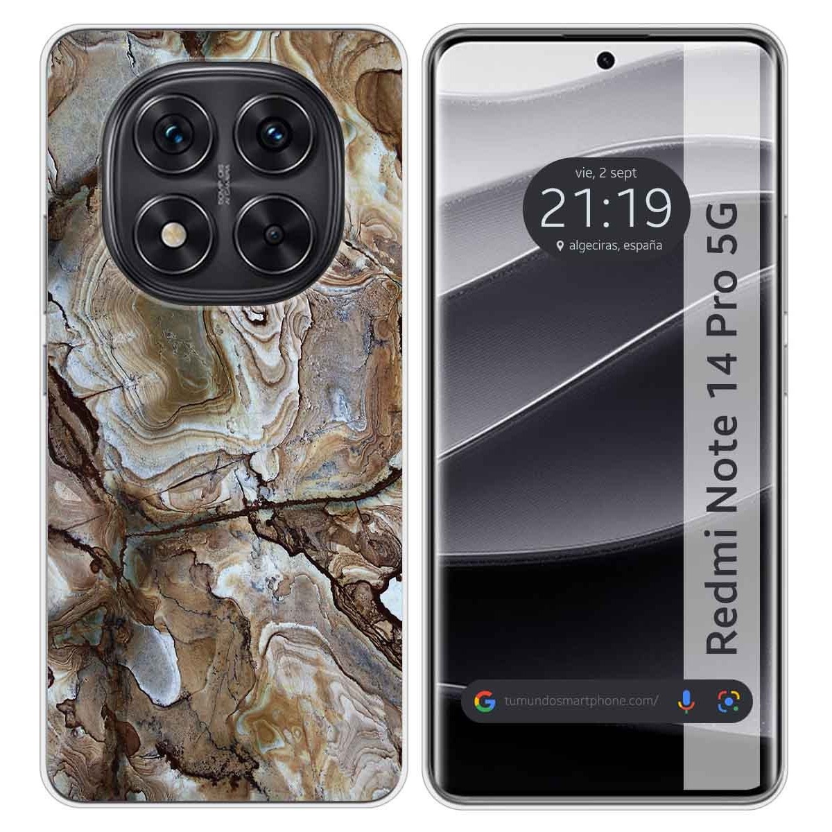 Funda Silicona para Xiaomi Redmi Note 14 Pro 5G diseño Mármol 14 Dibujos