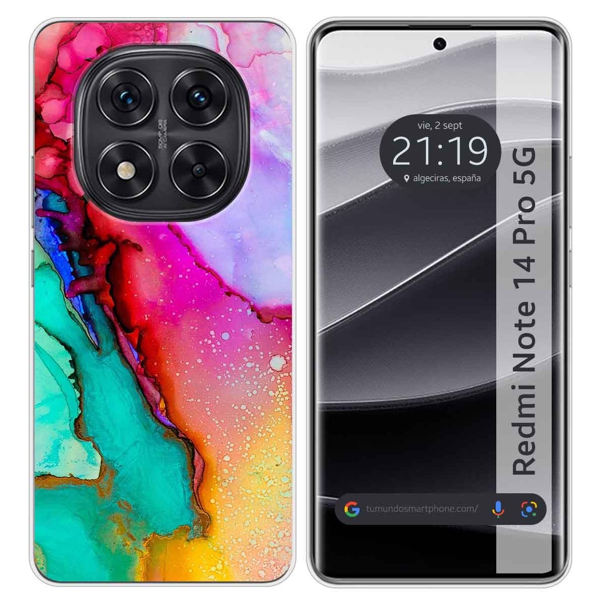 Funda Silicona para Xiaomi Redmi Note 14 Pro 5G diseño Mármol 15 Dibujos