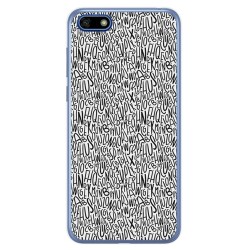 Funda Gel Tpu para Huawei Honor 7S / Y5 2018 Diseño Letras Dibujos