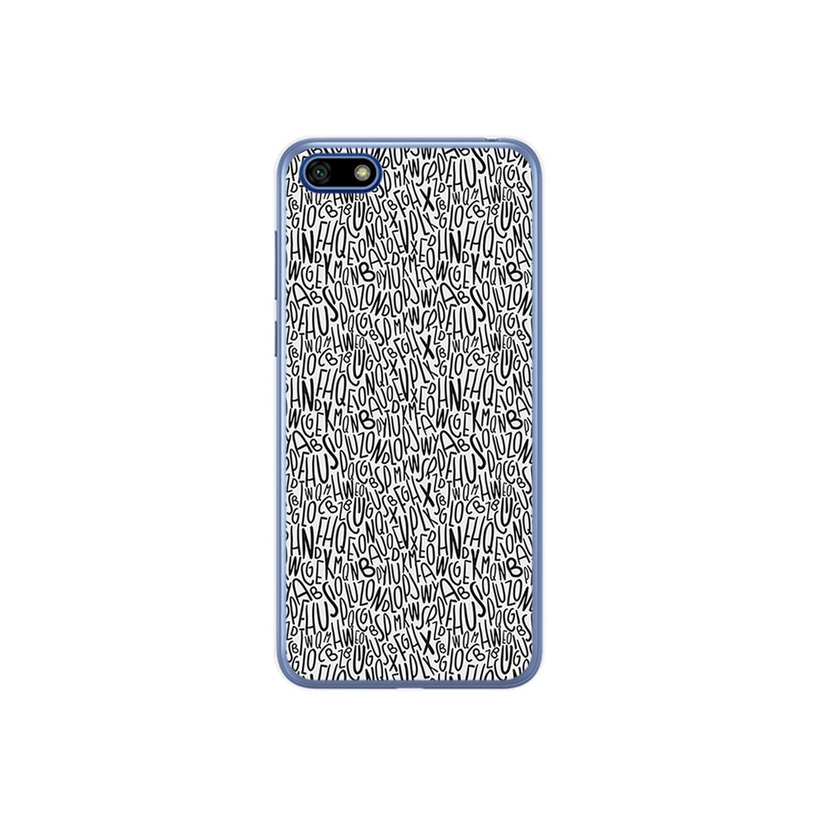 Funda Gel Tpu para Huawei Honor 7S / Y5 2018 Diseño Letras Dibujos