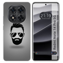 Funda Silicona para Xiaomi Redmi Note 14 Pro 5G diseño Barba Dibujos