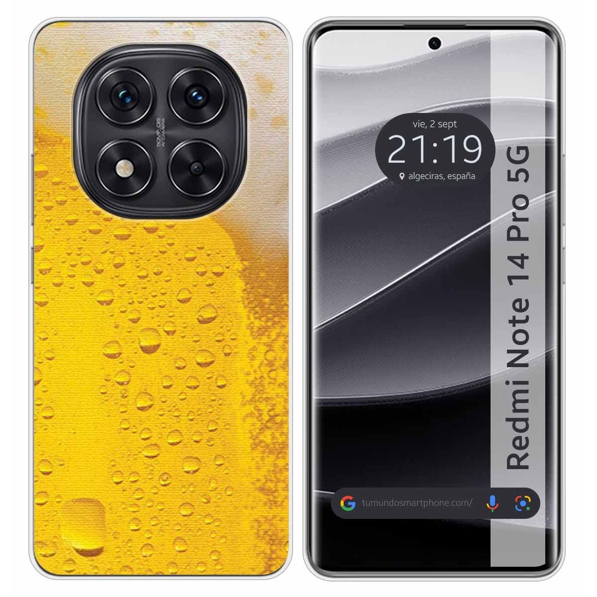Funda Silicona para Xiaomi Redmi Note 14 Pro 5G diseño Cerveza Dibujos