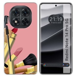Funda Silicona para Xiaomi Redmi Note 14 Pro 5G diseño Brochas Dibujos