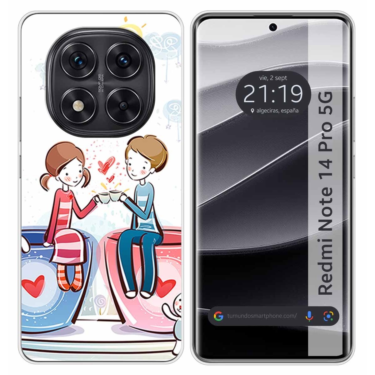 Funda Silicona para Xiaomi Redmi Note 14 Pro 5G diseño Café Dibujos