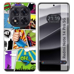 Funda Silicona para Xiaomi Redmi Note 14 Pro 5G diseño Comic Dibujos