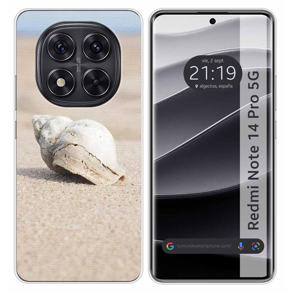 Funda Silicona para Xiaomi Redmi Note 14 Pro 5G diseño Concha Dibujos