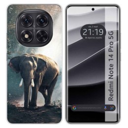 Funda Silicona para Xiaomi Redmi Note 14 Pro 5G diseño Elefante Dibujos