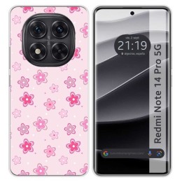 Funda Silicona para Xiaomi Redmi Note 14 Pro 5G diseño Flores Dibujos