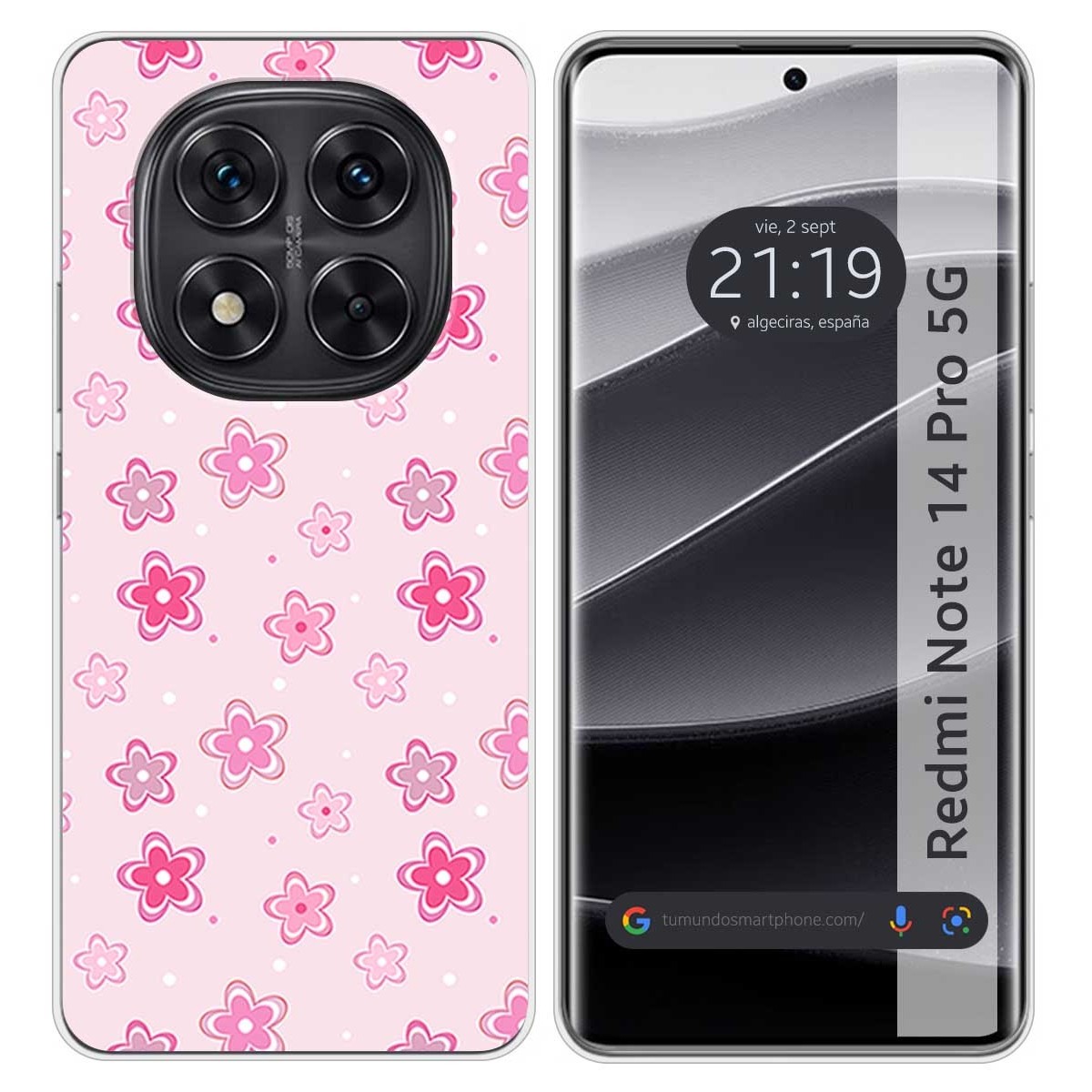 Funda Silicona para Xiaomi Redmi Note 14 Pro 5G diseño Flores Dibujos