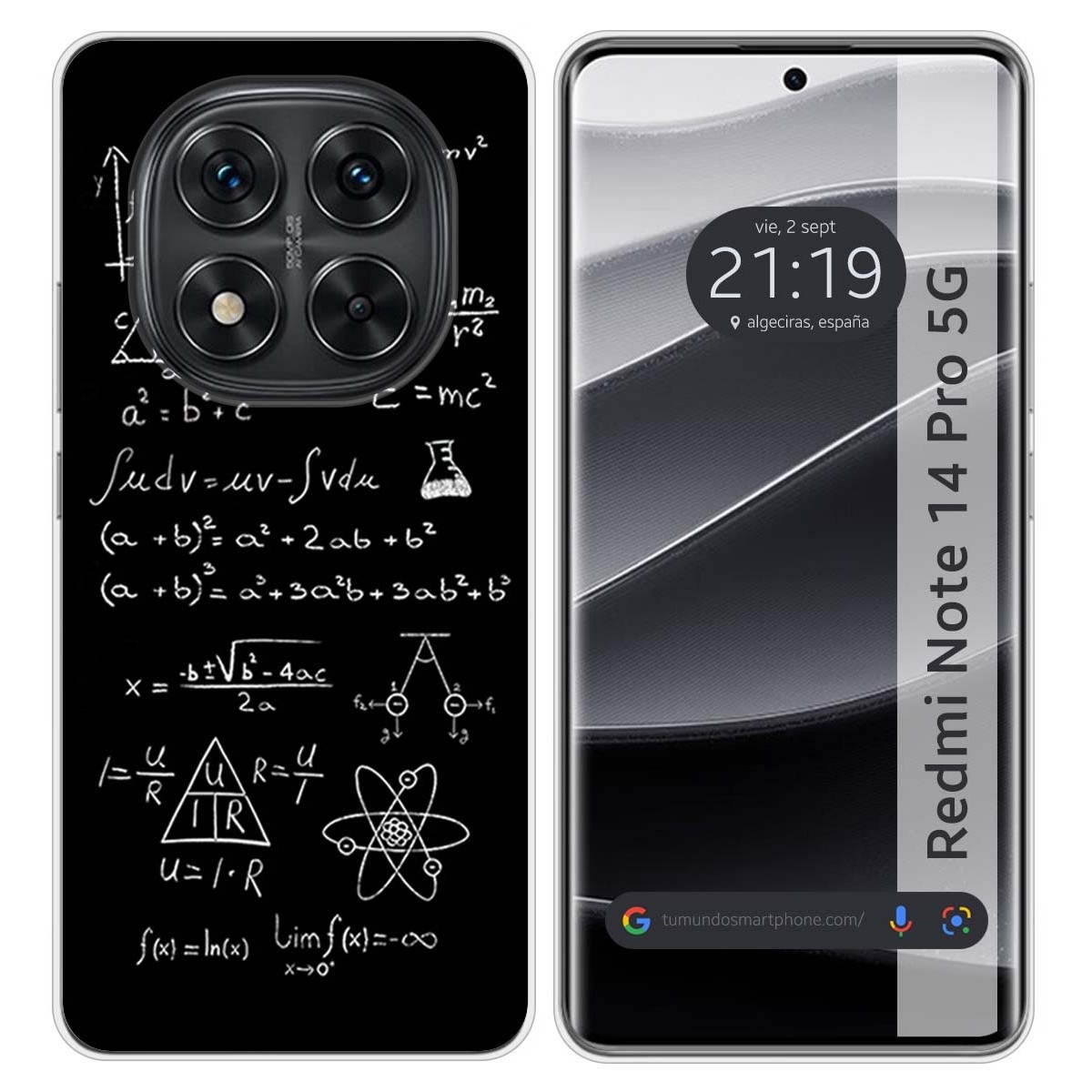 Funda Silicona para Xiaomi Redmi Note 14 Pro 5G diseño Formulas Dibujos