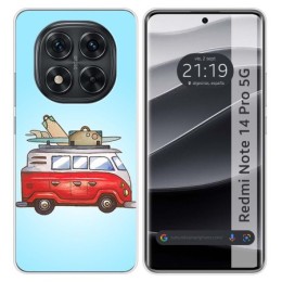 Funda Silicona para Xiaomi Redmi Note 14 Pro 5G diseño Furgoneta Dibujos