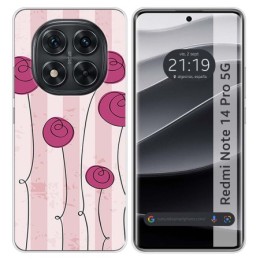 Funda Silicona para Xiaomi Redmi Note 14 Pro 5G diseño Flores Vintage Dibujos