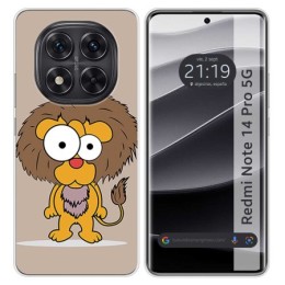 Funda Silicona para Xiaomi Redmi Note 14 Pro 5G diseño Leon Dibujos