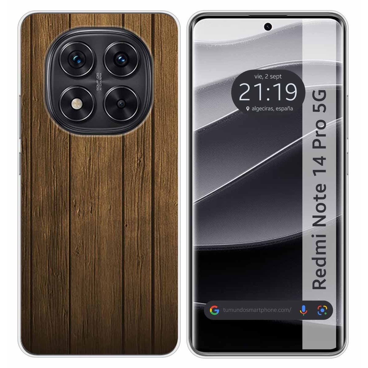 Funda Silicona para Xiaomi Redmi Note 14 Pro 5G diseño Madera Dibujos