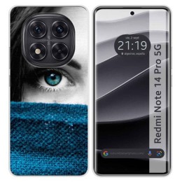Funda Silicona para Xiaomi Redmi Note 14 Pro 5G diseño Ojo Dibujos
