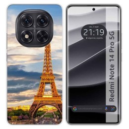 Funda Silicona para Xiaomi Redmi Note 14 Pro 5G diseño Paris Dibujos
