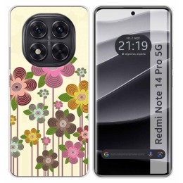 Funda Silicona para Xiaomi Redmi Note 14 Pro 5G diseño Primavera En Flor Dibujos