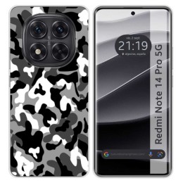 Funda Silicona para Xiaomi Redmi Note 14 Pro 5G diseño Snow Camuflaje Dibujos