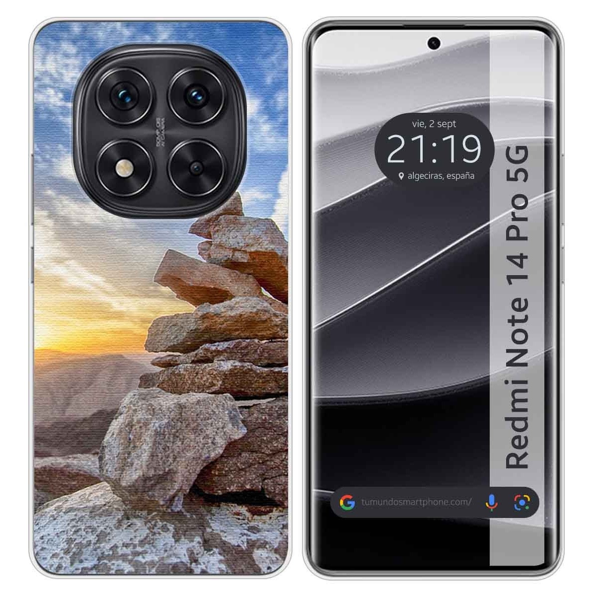 Funda Silicona para Xiaomi Redmi Note 14 Pro 5G diseño Sunset Dibujos