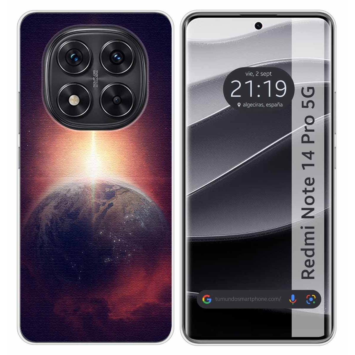 Funda Silicona para Xiaomi Redmi Note 14 Pro 5G diseño Tierra Dibujos