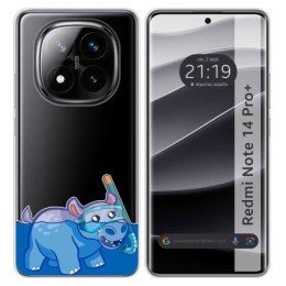 Funda Silicona Transparente para Xiaomi Redmi Note 14 Pro+ Plus 5G diseño Hipo Dibujos