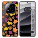 Funda Silicona Transparente para Xiaomi Redmi Note 14 Pro+ Plus 5G diseño Otoño Dibujos