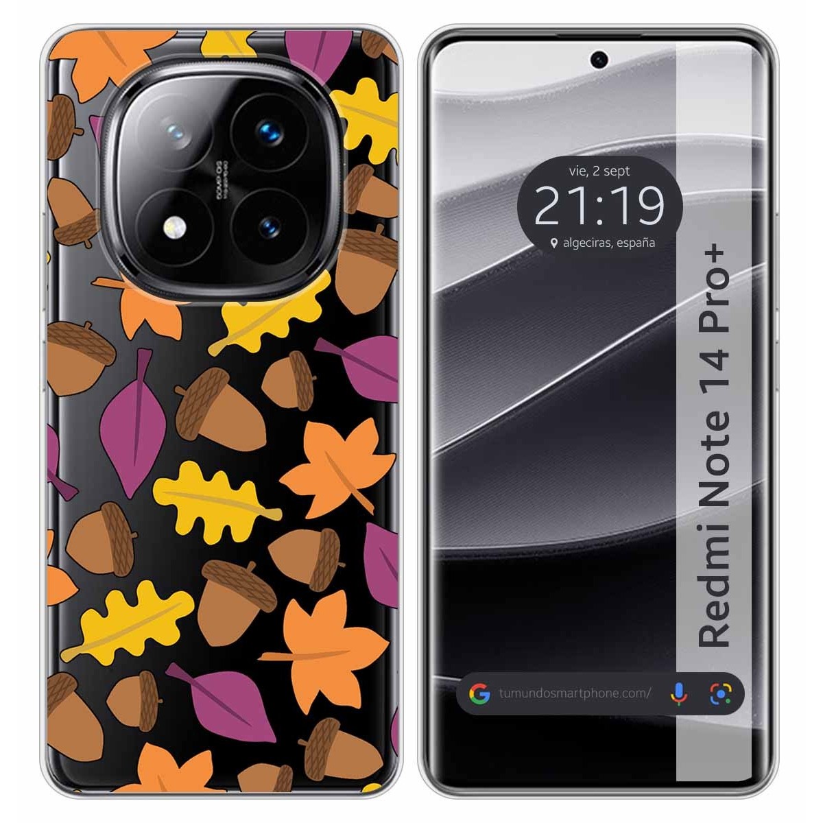 Funda Silicona Transparente para Xiaomi Redmi Note 14 Pro+ Plus 5G diseño Otoño Dibujos