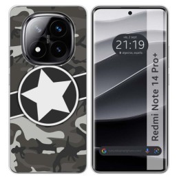 Funda Silicona para Xiaomi Redmi Note 14 Pro+ Plus 5G diseño Camuflaje 02 Dibujos