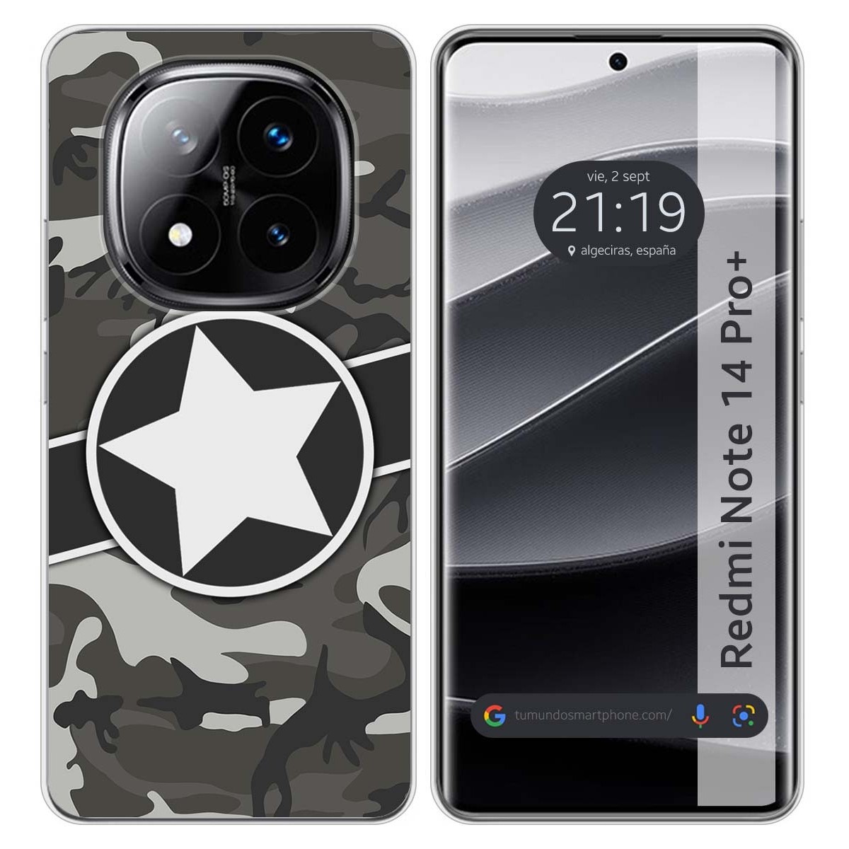 Funda Silicona para Xiaomi Redmi Note 14 Pro+ Plus 5G diseño Camuflaje 02 Dibujos