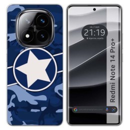 Funda Silicona para Xiaomi Redmi Note 14 Pro+ Plus 5G diseño Camuflaje 03 Dibujos