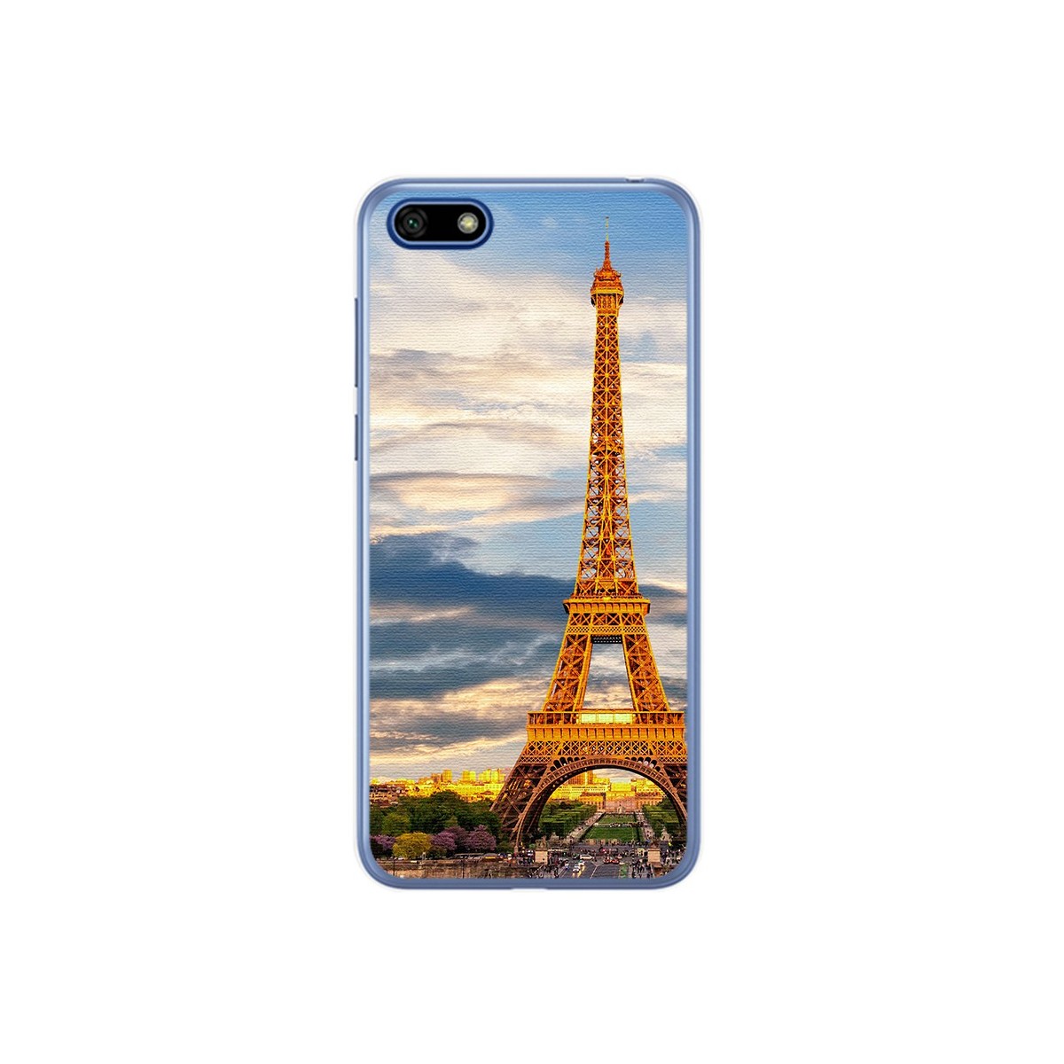 Funda Gel Tpu para Huawei Honor 7S / Y5 2018 Diseño Paris Dibujos