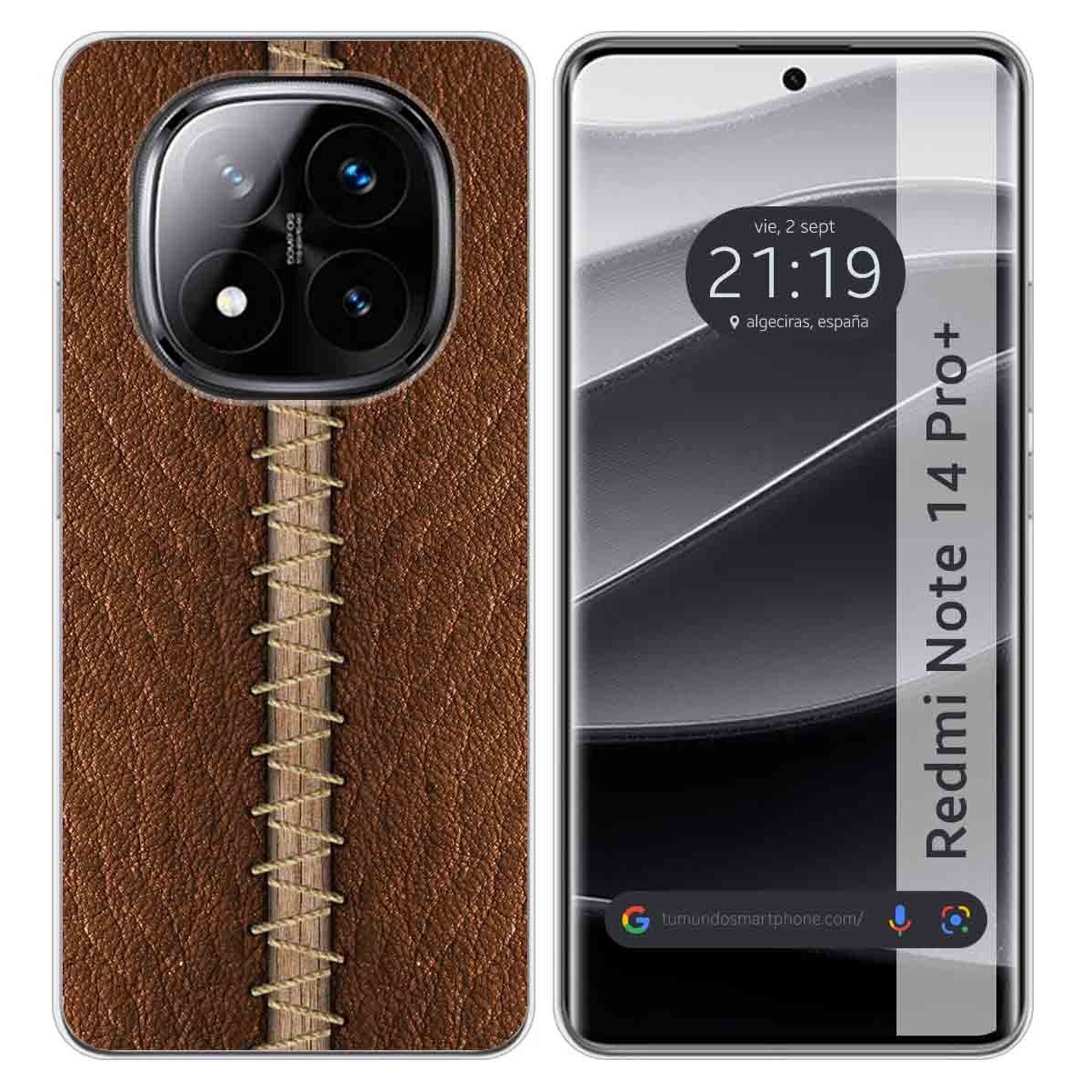 Funda Silicona para Xiaomi Redmi Note 14 Pro+ Plus 5G diseño Cuero 01 Dibujos