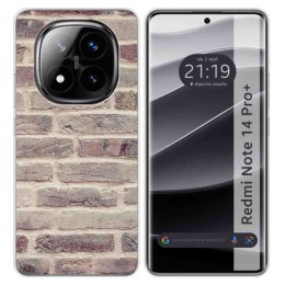 Funda Silicona para Xiaomi Redmi Note 14 Pro+ Plus 5G diseño Ladrillo 01 Dibujos