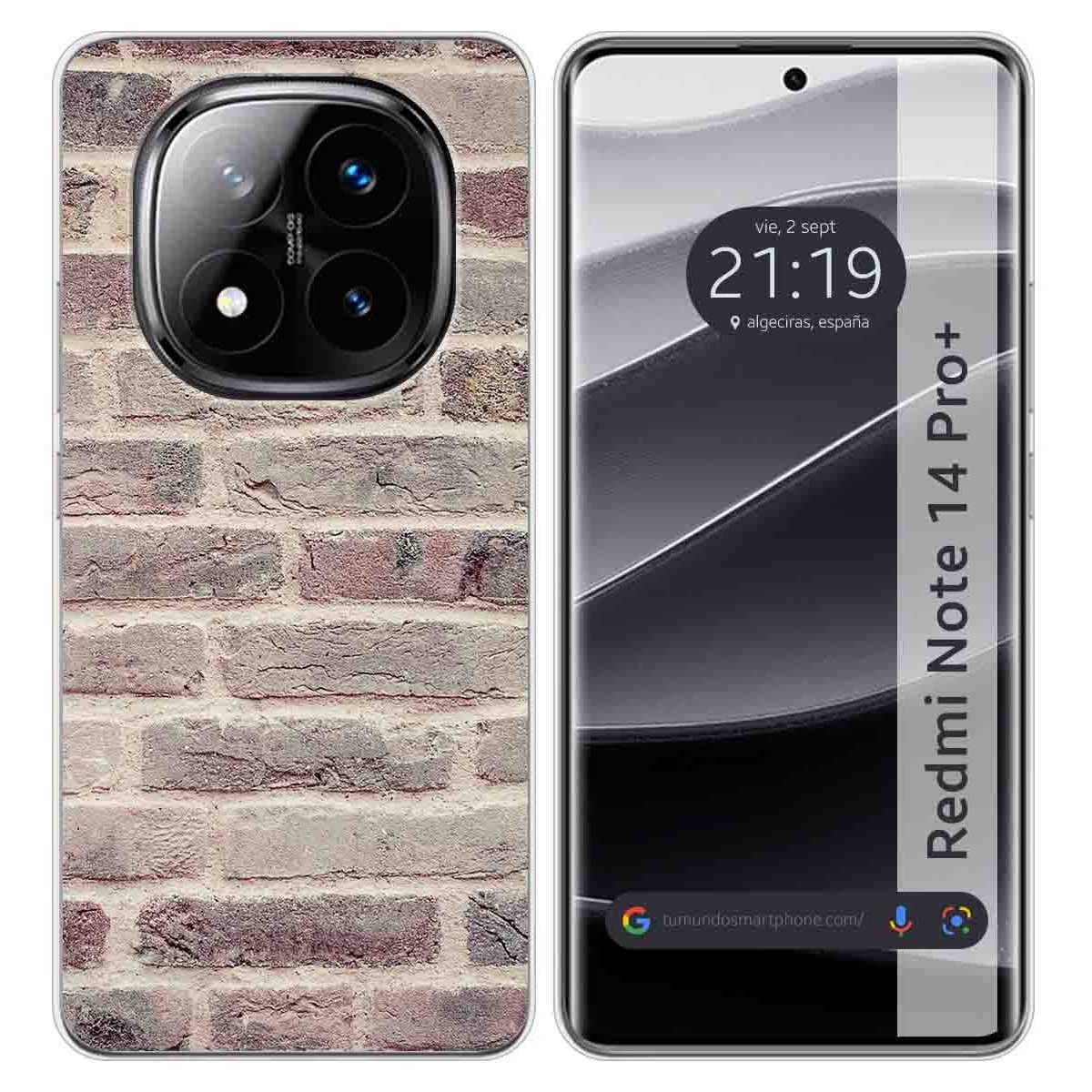 Funda Silicona para Xiaomi Redmi Note 14 Pro+ Plus 5G diseño Ladrillo 01 Dibujos