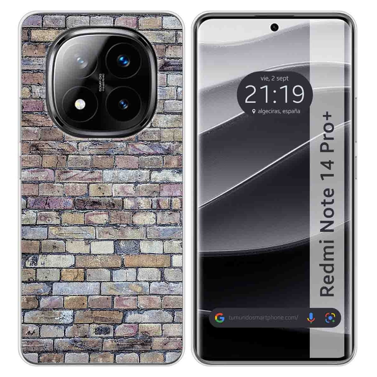 Funda Silicona para Xiaomi Redmi Note 14 Pro+ Plus 5G diseño Ladrillo 02 Dibujos