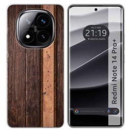 Funda Silicona para Xiaomi Redmi Note 14 Pro+ Plus 5G diseño Madera 05 Dibujos