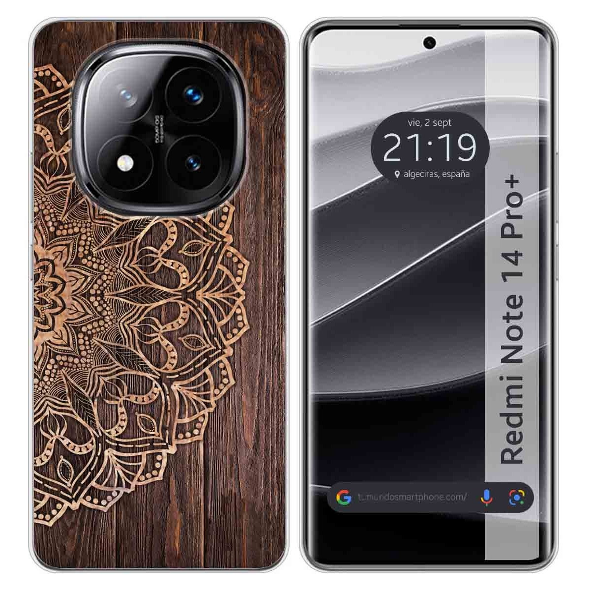 Funda Silicona para Xiaomi Redmi Note 14 Pro+ Plus 5G diseño Madera 06 Dibujos
