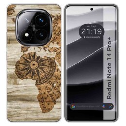 Funda Silicona para Xiaomi Redmi Note 14 Pro+ Plus 5G diseño Madera 07 Dibujos