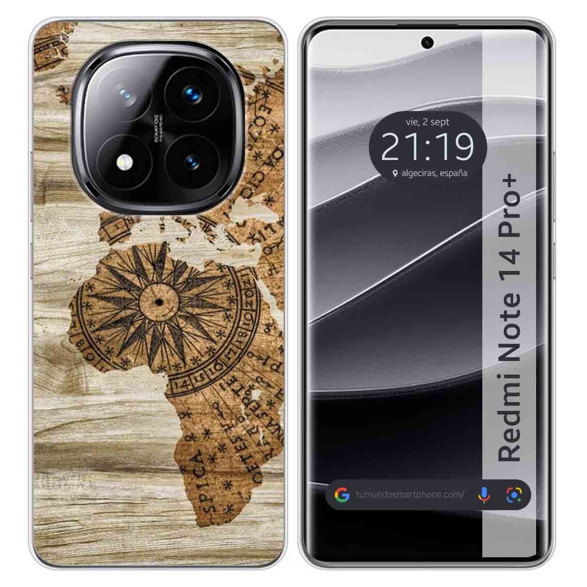 Funda Silicona para Xiaomi Redmi Note 14 Pro+ Plus 5G diseño Madera 07 Dibujos