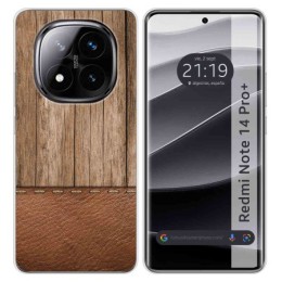 Funda Silicona para Xiaomi Redmi Note 14 Pro+ Plus 5G diseño Madera 09 Dibujos