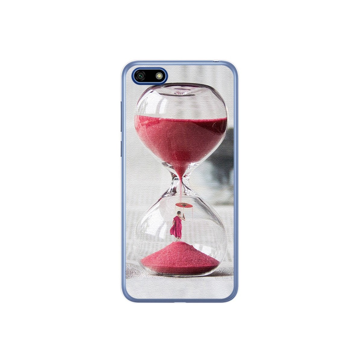 Funda Gel Tpu para Huawei Honor 7S / Y5 2018 Diseño Reloj Dibujos