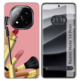 Funda Silicona para Xiaomi Redmi Note 14 Pro+ Plus 5G diseño Brochas Dibujos