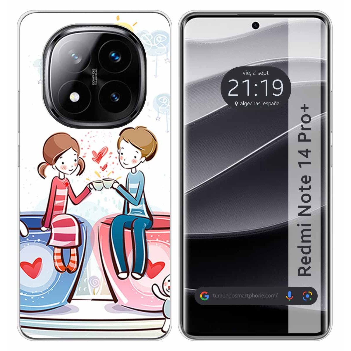 Funda Silicona para Xiaomi Redmi Note 14 Pro+ Plus 5G diseño Café Dibujos