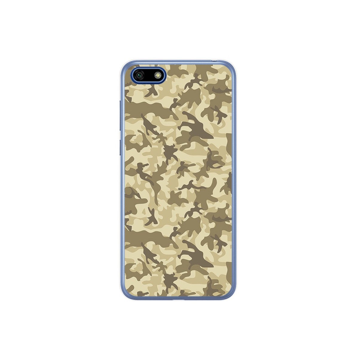 Funda Gel Tpu para Huawei Honor 7S / Y5 2018 Diseño Sand Camuflaje Dibujos