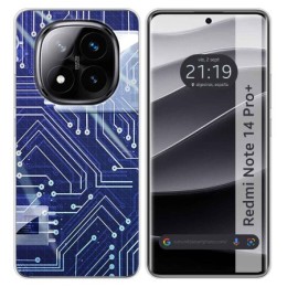Funda Silicona para Xiaomi Redmi Note 14 Pro+ Plus 5G diseño Circuito Dibujos
